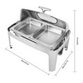 thumbnail image 3 of Luxury Buffet Chafing Dish Stainless Steel 9 Litre Food Warmer 2 Pans Food Heat, 3 of 15