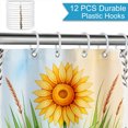 thumbnail image 3 of Gelasgo Sunflower Garden Shower Curtain Polyester Fabric Waterproof Bathroom Curtains 72x72 Inch Yellow Floral Spring Decor, 3 of 5