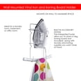 thumbnail image 2 of Home Basics Wall Mounted Vinyl Iron & Ironing Board Holder (White), 2 of 6
