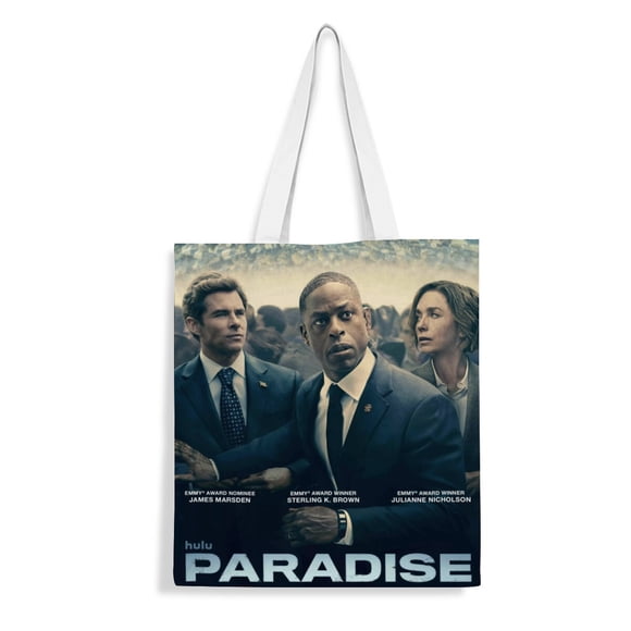Paraíso Bolso de tela con estampado de lienzo para mujer, bolsa de compras reutilizable y estética, con cremallera interior, regalo para mujer,40*40cm.
