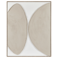 thumbnail image 1 of Bouclair Art Encadré Demi-Ovales Texturés Beige 32 X 39,3 Po (80 X 100 cm), 1 of 3