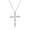 White Gold Plated, variant on Cali Trove 1/2 ct. t.w. Lab Grown Diamond Marquise Cross Pendant Necklace 925 Sterling Silver, 18"