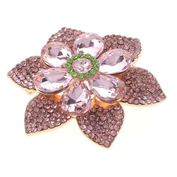 Crystal Flower Brooch