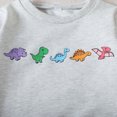 thumbnail image 5 of Staki Boys Cotton Crewneck Sweatshirt Size 0-3 Years Toddler Boys Kid Graphic Shirts(Gray,18-24 Months), 5 of 6