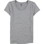 Reebok Womens Varigated Heathered Basic T-Shirt, Grey, Small