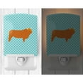 thumbnail image 2 of Caroline's Treasures BB7994CNL Highland Cow Blue Check Ceramic Night Light, 6x4x3", multicolor, 2 of 2