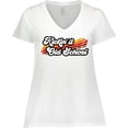 thumbnail image 3 of Inktastic Kickin' it Old School with Weathered Retro Stripe Women's Plus Size V-Neck T-Shirt, 3 of 5