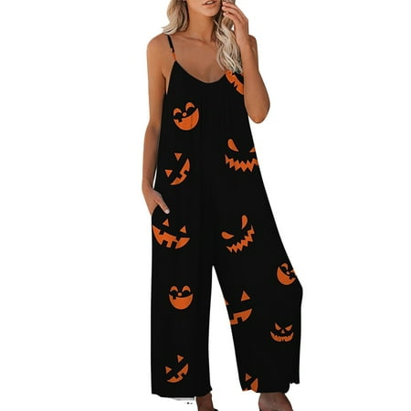 

Pajamas For Women Casual Summer Rompers With Adjustable Straps Flowy Loose Stretch Pocket Womens Loungewear Set