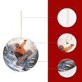 thumbnail image 4 of Christmas Snowboard Snowboarding Personalized Ceramic Christmas Ornament Winter Sport 2025 Christmas Ornaments Ideal for Gifting And Collecting, 4 of 8