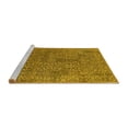 thumbnail image 2 of Ahgly Company Machine Washable Indoor Round Oriental Yellow Industrial Area Rugs, 8' Round, 2 of 4