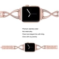 thumbnail image 2 of LEIXIUER Diamond Women Metal Strap Compatible with Apple Watch Bands 38mm 40mm 41mm 42mm 44mm 45mm 49mm, Bling Stainless Steel Wristbands Replacement iWatch Series 9 8 7 SE 6 5 4 3 2 1 Ultra, 2 of 13