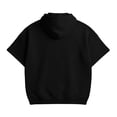thumbnail image 7 of BVOFAR Waffle T Shirts for Men Comfort Quarter Zip Hooded Shirt Oversized Short Sleeve T-Shirt Comfortable Knit Basic Tees Golf Shirts Black S, 7 of 7