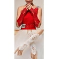 thumbnail image 5 of SAILING Guantes de encaje nupcial Protector solar Ópera Fiesta de noche Cosplay Años 20 Manoplas de satén, 5 of 5