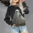thumbnail image 5 of Mikilon Halloween Kids Print Sweatshirts Long Sleeve Round Neck Shorts/Tops Winter Versatile Warm Blouses ,Size 1-11 Years, 5 of 5