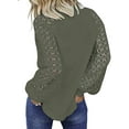 thumbnail image 2 of T-shirts à Manches Longues pour Femmes, Vert, XL, 2 of 4