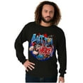 thumbnail image 4 of Airbrushed Popeye Cartoon Outta Here Men Big & Tall Long Sleeve Tee Brisco Brands 2X, 4 of 5