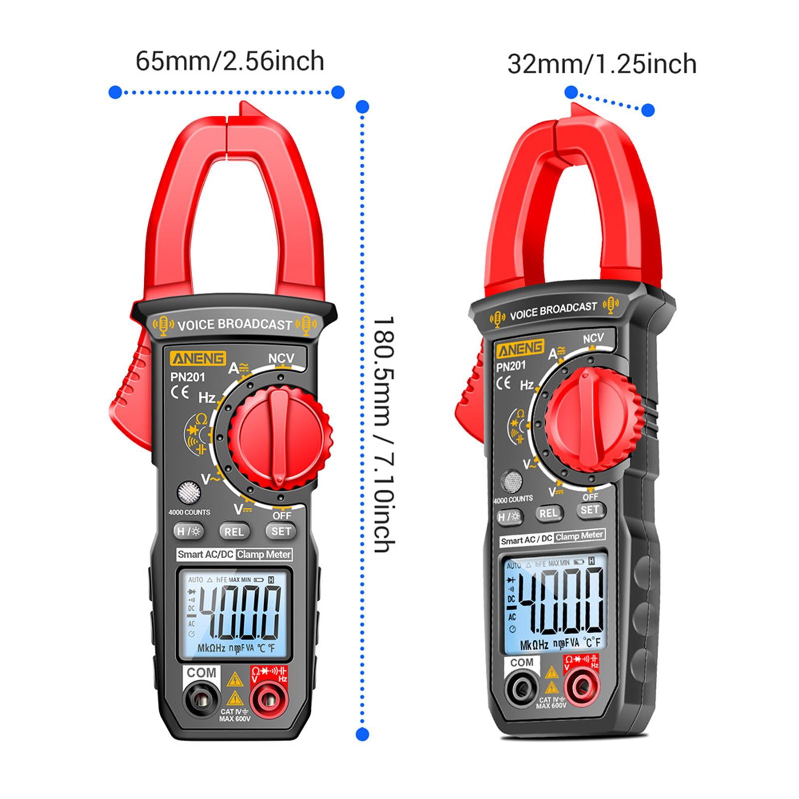 Digital Multimeter DC AC Voltmeter Clamp Meter Frequence Diodes Auto Ranging True RMS High Precision Multi Tester Tool for Household Outlets