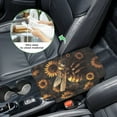 thumbnail image 5 of Renewold Car Center Console Cover Universal Armrest Box Protector Scratch Resistant Wear-Resistant Arm Rest Cover Pad with Pockets Storage Bag Vehicle Accessories, Machine Bee Sunflower Honeycomb, 5 of 9