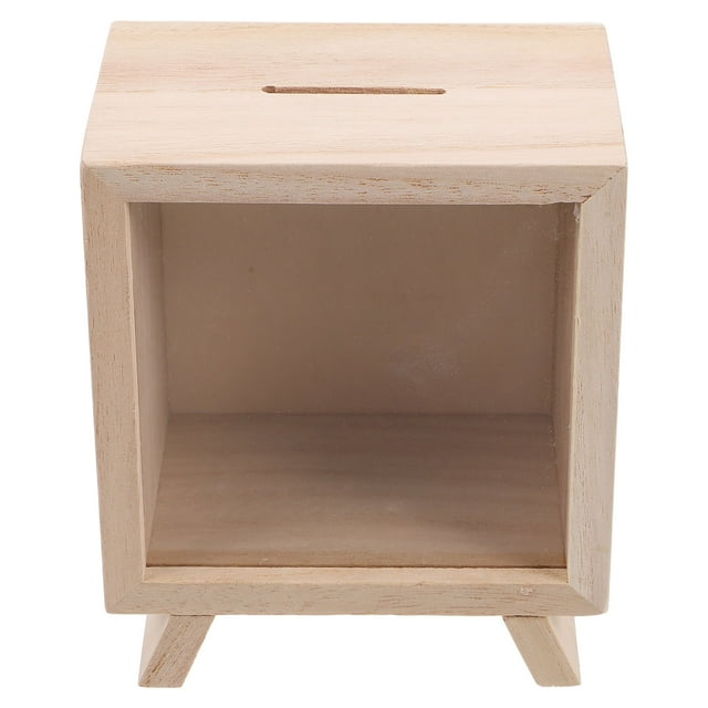 Alcancía de madera irrompible, linda alcancía, creativa, para ahorrar dinero.