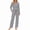 Dark Grey Mel, variant on Women's Fleece 2-Piece Pajama Set Cozy Soft Loungewear Sleepwear For Women