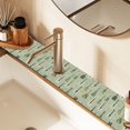 thumbnail image 2 of Yayeee Faucet Mat for Kitchen Sink 30" Diatomite Long Splash Guard Pad, Green Floral Guitar Pattern, 2 Pack, 2 of 7