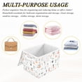 thumbnail image 6 of Yayeee Collapsible Cube Storage Bin with Lid Fabric Closet Decorative Basket with Handles, Green Garden Pattern, 6 of 7