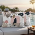 thumbnail image 4 of Outdoor Waterproof Pillow Covers Modern Boho Foliage Botanical Art Decorative Throw Pillow Protectors,Pillowcase Cushion Cases for Patio Sofa Garden Couch,20x12in,Pack of 2, 4 of 9