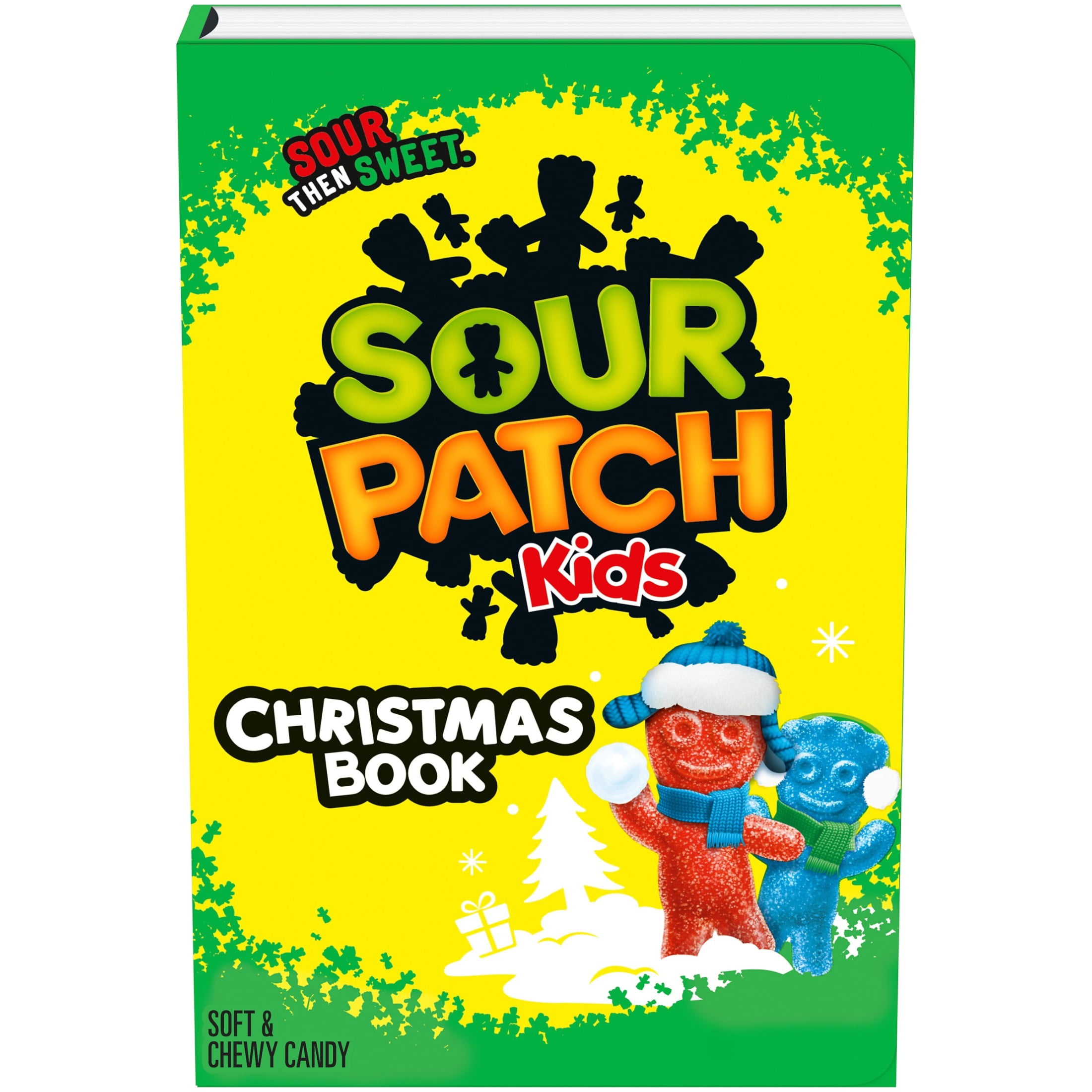 (2 pack) SOUR PATCH KIDS Christmas Storybook, Soft & Chewy Gummy Holiday Candy Stocking Stuffer, 3.4 oz Box