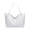 White, variant on Womens Patent Leather Tote Bag Wave Opening Design Glossy Finish Large Capacity Shoulder Purse