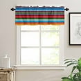 thumbnail image 3 of Colorful Striped Kitchen Valances for Windows 42x12 Inch Kitchen Curtains Valances Rod Pocket Boho Rainbow Stripes Abstract Lines Bathroom Window Valances for Window Treatment Decor, 3 of 6