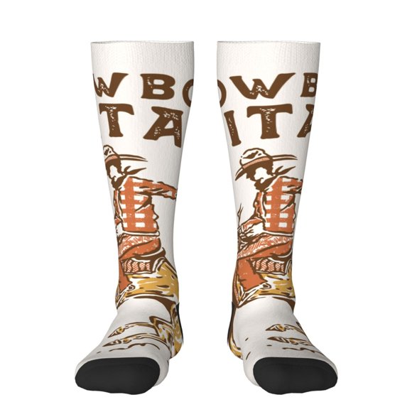 Lukts Cowboy Rodeo Guitar Pattern Socks for Women and Men,Gifts For Golfing, Hunting, Camping, Hiking, Skiing, Reading, Sports and more