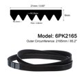 thumbnail image 2 of Unique Bargains 6PK2165 EPDM Poly V-Ribbed Belt 5 Ribs 2165mm Length, 2 of 5