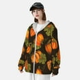 thumbnail image 5 of Sigee Orange Pumpkin Print UPF50+ Men's Sun Protection Hoodie Shirt SPF UV Shirt Long Sleeve Fishing Outdoor Lightweight, S-3XL, 5 of 9