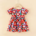 thumbnail image 2 of gdxvjhbj Robes Mignonnes pour Enfants Robe Fillette Robe Sans Manches à Volants pour Filles Tenues d'Été Robe de Plage 3T 4T (Rose Vif,3-4 Ans), 2 of 5