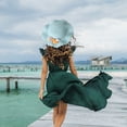 thumbnail image 4 of Sombrero de 56-58cm de circunferencia, sombrero para el sol para mujer, protector solar de verano, sombrero para el sol, sombrero de paja para playa y conjunto de bolsa de paja, 4 of 5