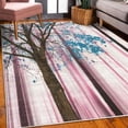 thumbnail image 3 of Autumn Decorative Rug, Picture of a Lonely Tree Leaves on an Abstract Woodland Background Print, Quality Carpet for Bedroom Dorm and Living Room, 6 Sizes, Pale Pink, by Ambesonne, 3 of 4