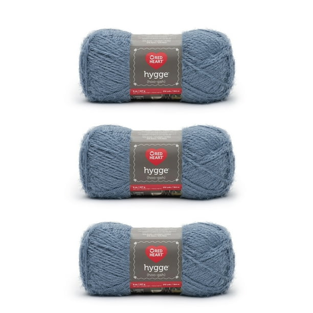 Red Heart Hygge Slate Blue Yarn - 3 Pack of - Acrylic Nylon Blend - 5 Bulky - 212 Yards - Knitting/Crochet - Walmart.com