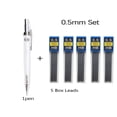 thumbnail image 4 of LNGOOR 6Pcs/Set Transparent Mechanical Pencil 0.3  0.5  0.7  0.9mm With Lead Refills Set For Sketching Automatic Pencils Art Drawing Painting, 4 of 7