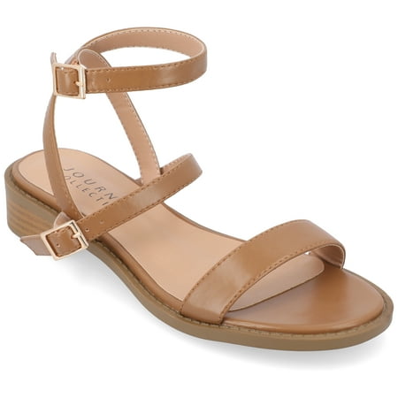 

Journee Collection Womens Gigie Ankle Strap Stacked Heel Sandals