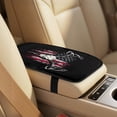 thumbnail image 4 of Xoenoiee Deer Skull American Flag Pattern Car Seat Covers Full Set for Women Waterproof Car Seat Belt Cover, Center Console Cover, PU Leather Car Accessories 5 Pack, 4 of 7
