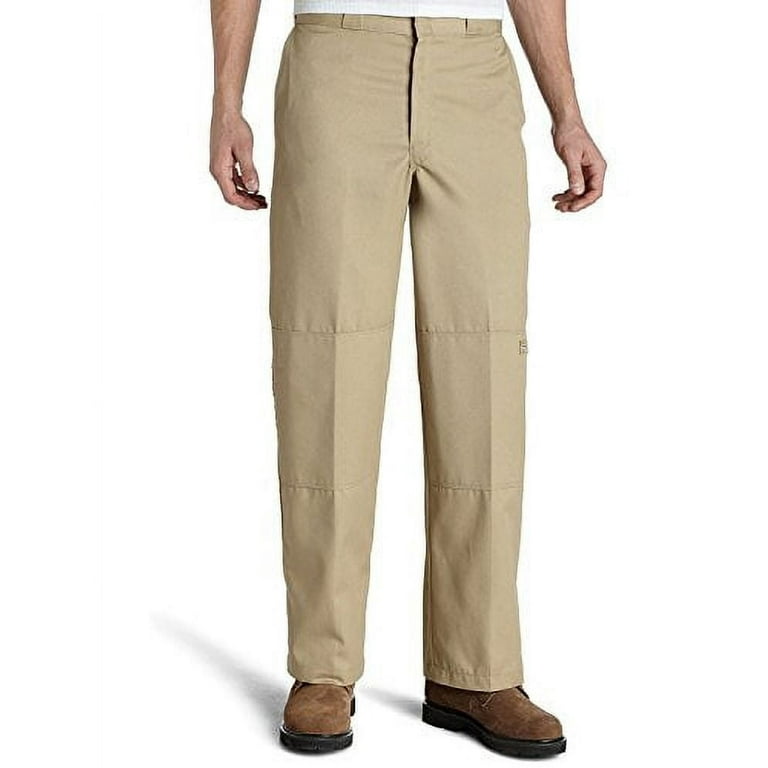 Dickies Men's Loose Fit, Double Knee Twill Work Pant, Khaki