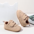 thumbnail image 6 of Huowey Infant Shoes Boys Girls Soft Sole First Walking Shoes Hook And Loop Strap Floor Sneakers Fall Winter Warmth Soft Footwear,Khaki,12-18 Months, 6 of 8