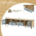 thumbnail image 3 of Costway 71" TV Stand for TVs up to 80" with Open Compartment Side Cabinets & Drawers Beige, 3 of 10