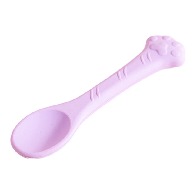 Cuchara de silicona para alimentar gatos, cuchara para premios de comida húmeda para gatos, cuchara mezcladora de comida para mascotas con mango de pata, artículos para mascotas