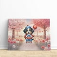 thumbnail image 3 of Happy Valentine’s Day Adorable Bernese Mountain Dog Puppy Holding Heart Balloon Horizontal Matte Canvas Poster Berner Lover Gifts Wall Art Home Decor - 00030, 3 of 5