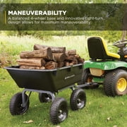 Gorilla Carts 6 cu ft Heavy Duty Poly Dump Cart with Steel Frame, Black