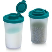 Signora Ware Salt and Pepper Shaker Set Mini Seasoning Container for Camping & Picnic, 2-Pk Teal