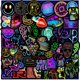 thumbnail image 2 of (1) 50 graffiti neon stickers mobile phone laptop water cup water, 2 of 5
