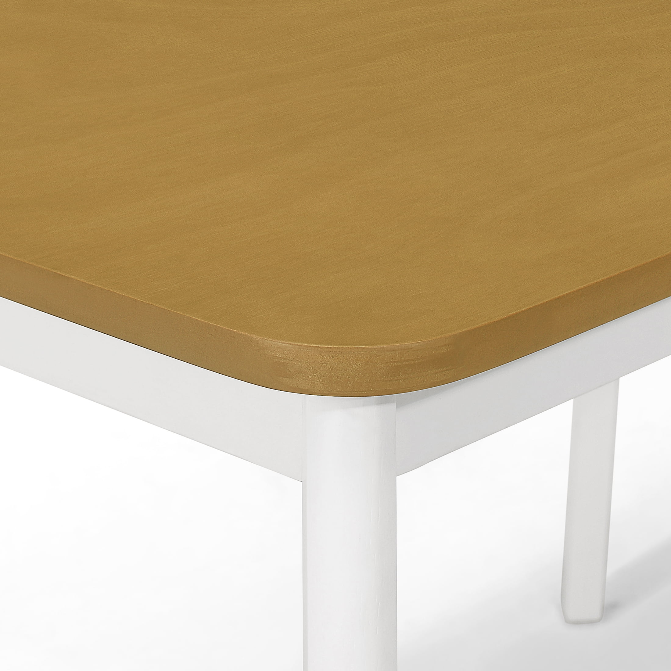 Castle Place Minimalist Two Tone 5-Piece Wood Dining Table Set, White