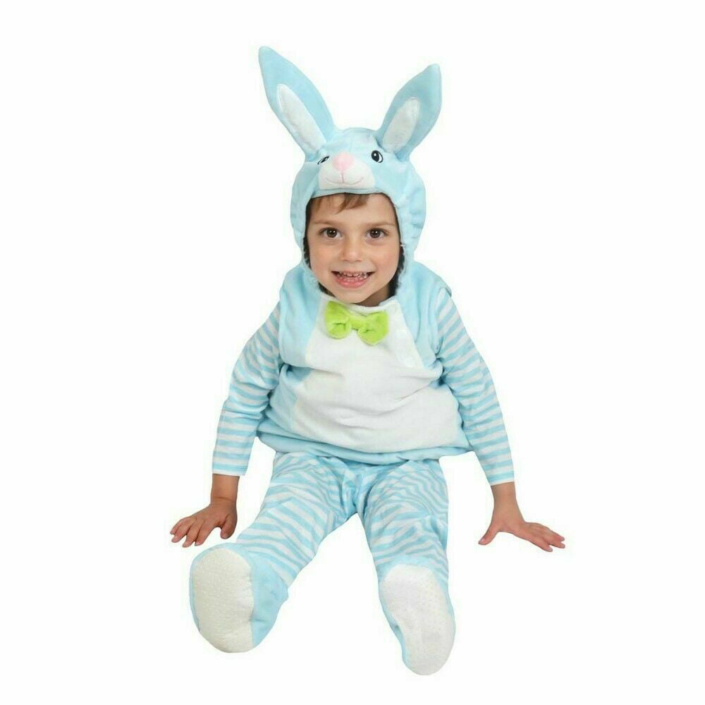 Baby Fluffy Blue Bunny Costume